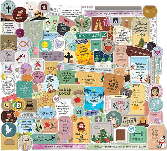 Mr. Pen - Mr. Pen Christian Journaling Stickers - 31 Sheets