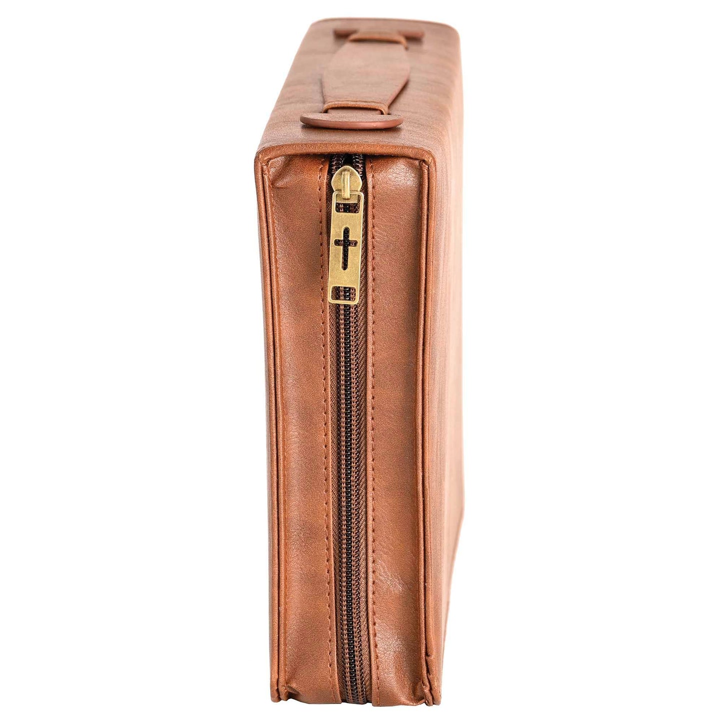 Magnolia - White Dove Bible Cover Classic Cross Brown XL