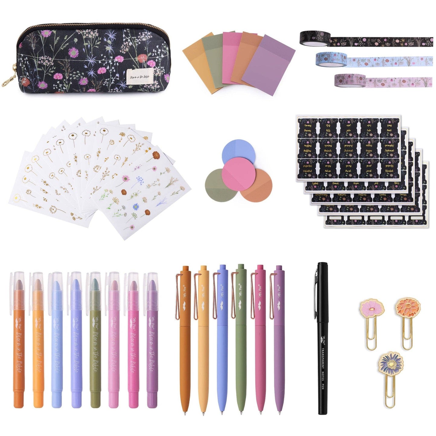 Mr. Pen - Mr. Pen- Bible Journaling Kit for Women, Sunset Blush,