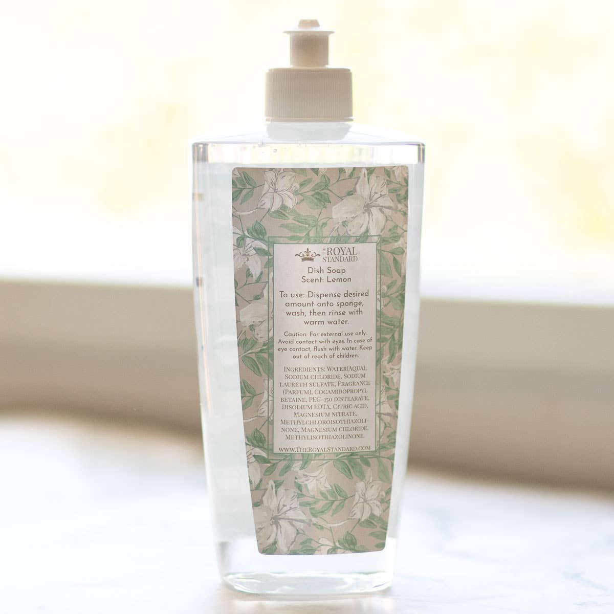 The Royal Standard - Peace Lily Dish Soap   Lemon Scented   16.9 oz