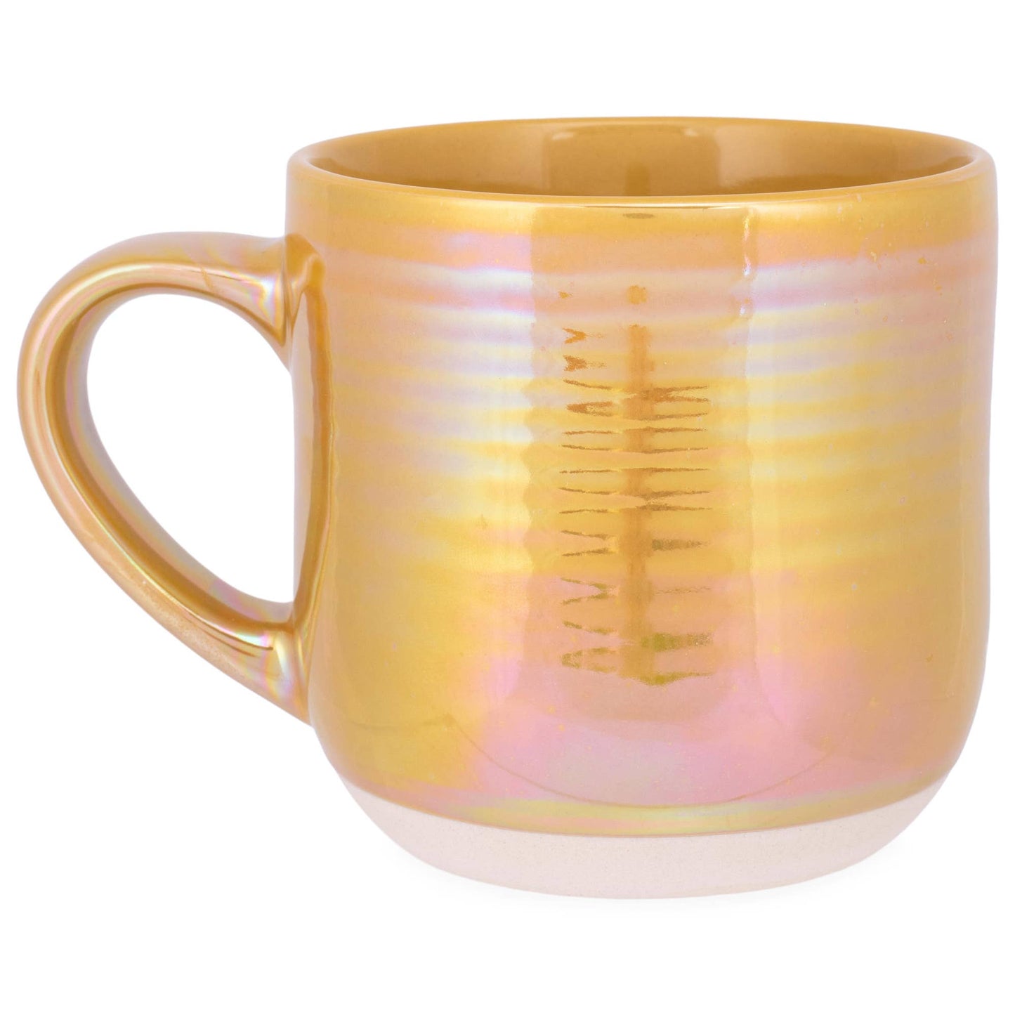 EAST AVENUE - Mug Gold Glossy Iridescent Reactive Glaze 17 Oz
