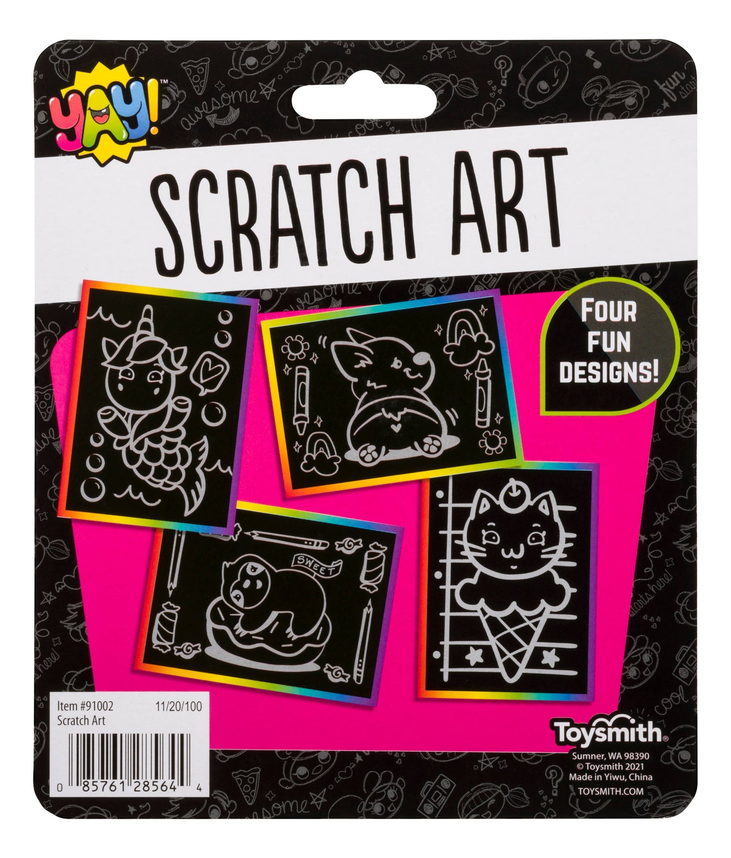 Toysmith - Yay! Scratch Art, Reveal The Four Different Designs