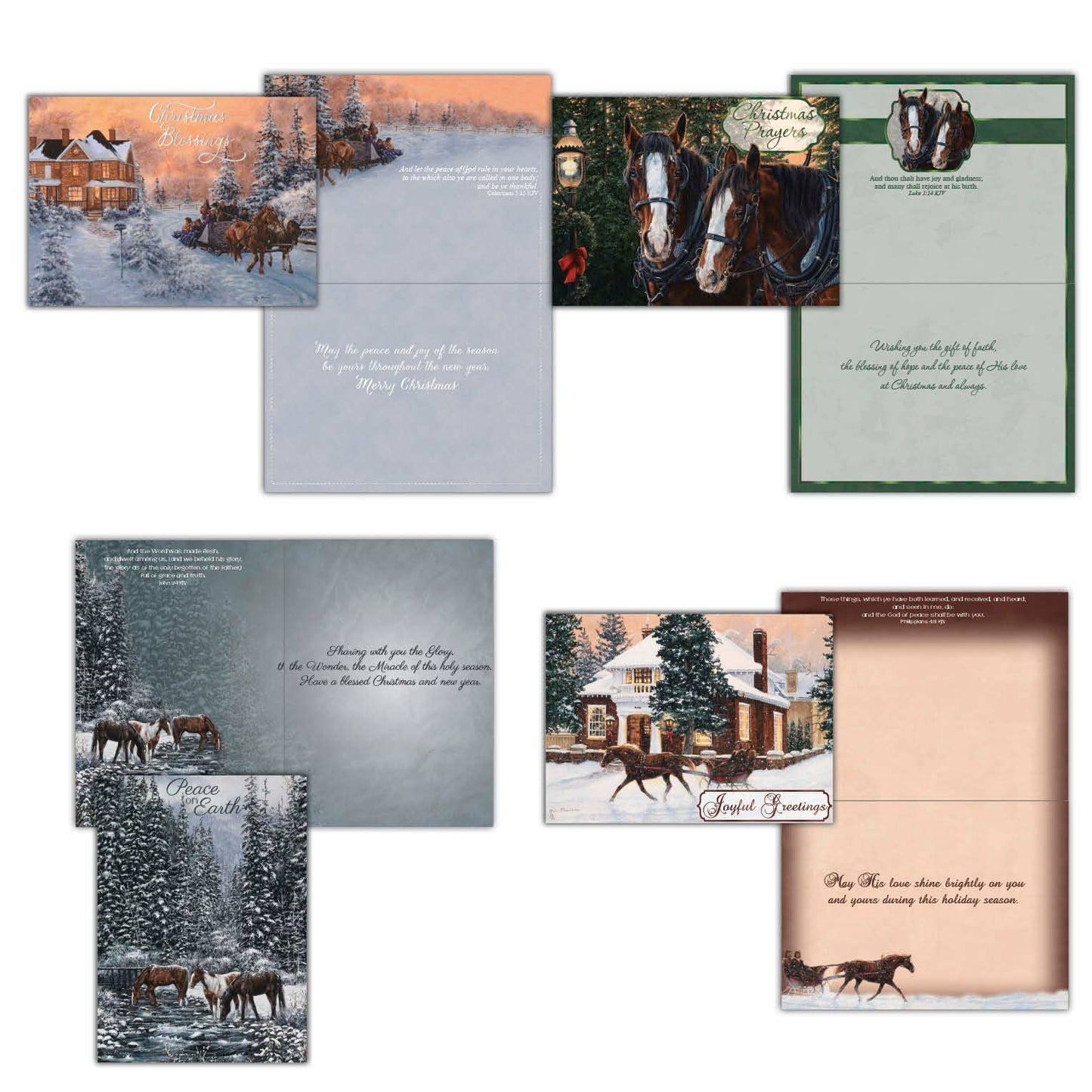 Crown Point Graphics - Religious Boxed Christmas Cards - Winters Glow, KJV