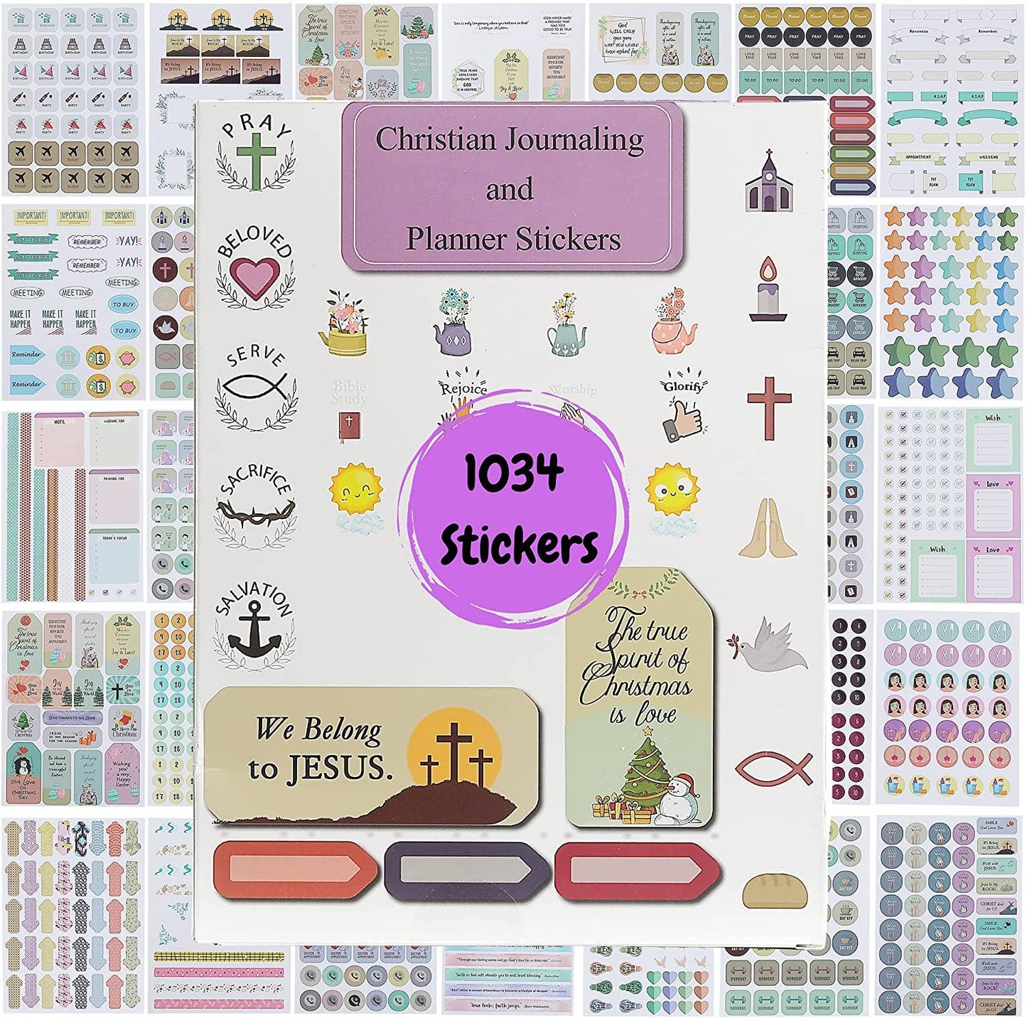 Mr. Pen - Mr. Pen Christian Journaling Stickers - 31 Sheets