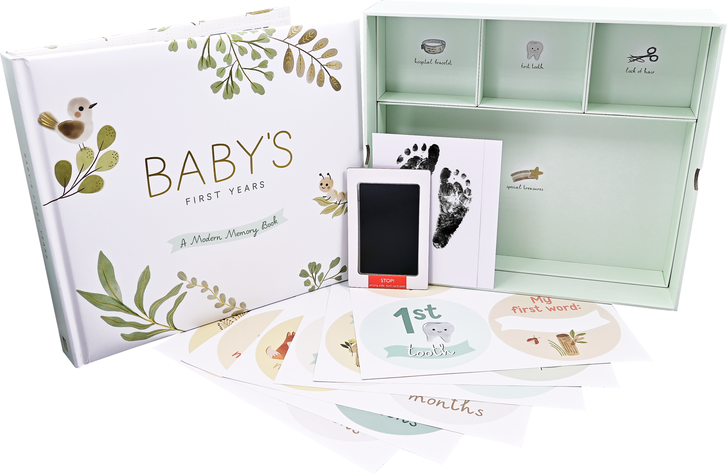 Peter Pauper Press - Baby's First Years: A Modern Memory Book with Keepsake Box
