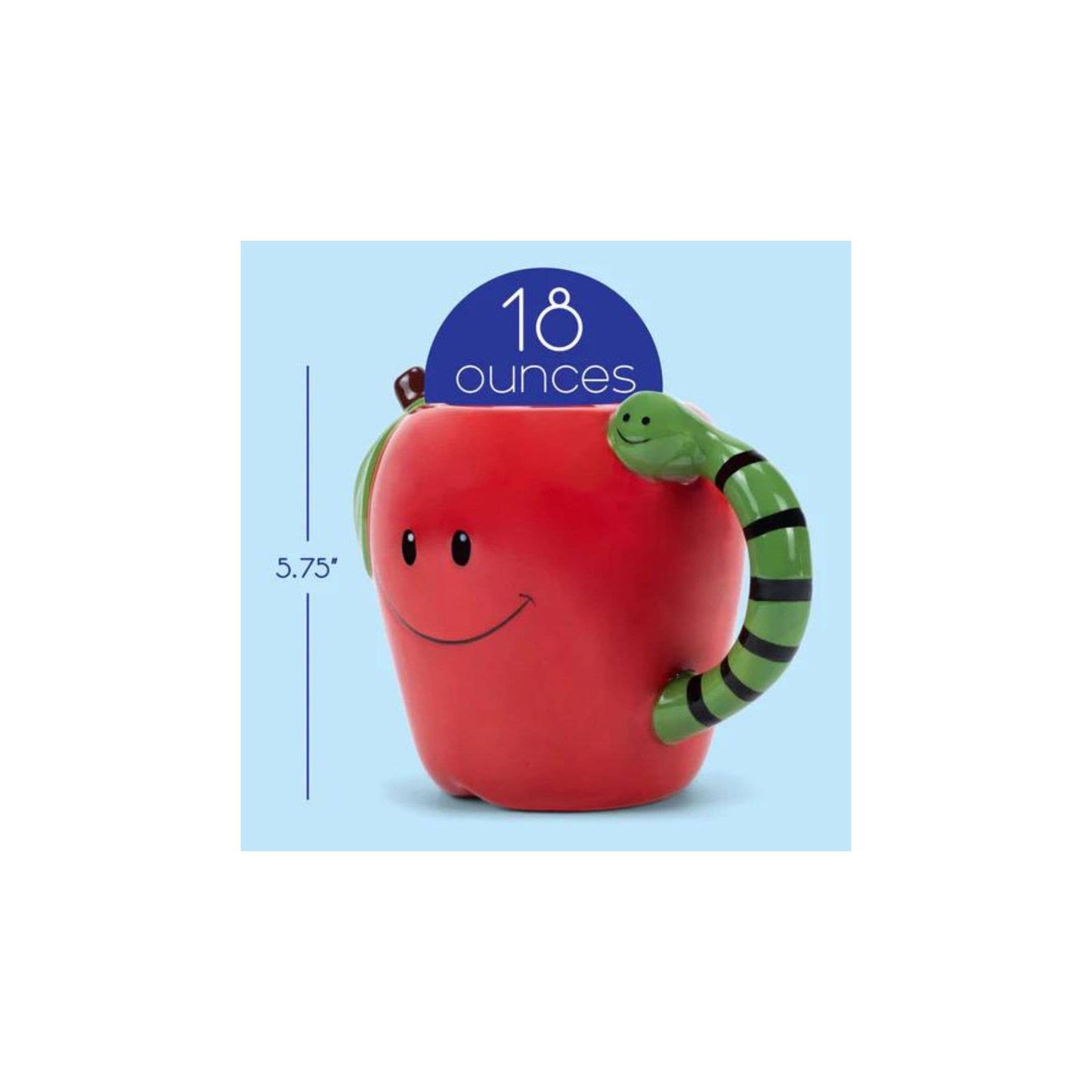EAST AVENUE - Character Mug Apple Bookworm 18 Ounce