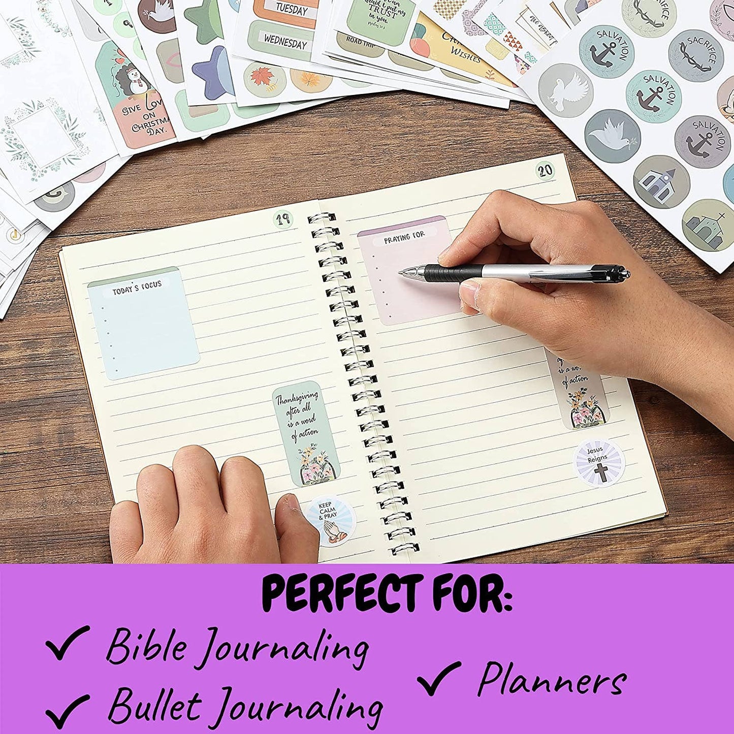 Mr. Pen - Mr. Pen Christian Journaling Stickers - 31 Sheets