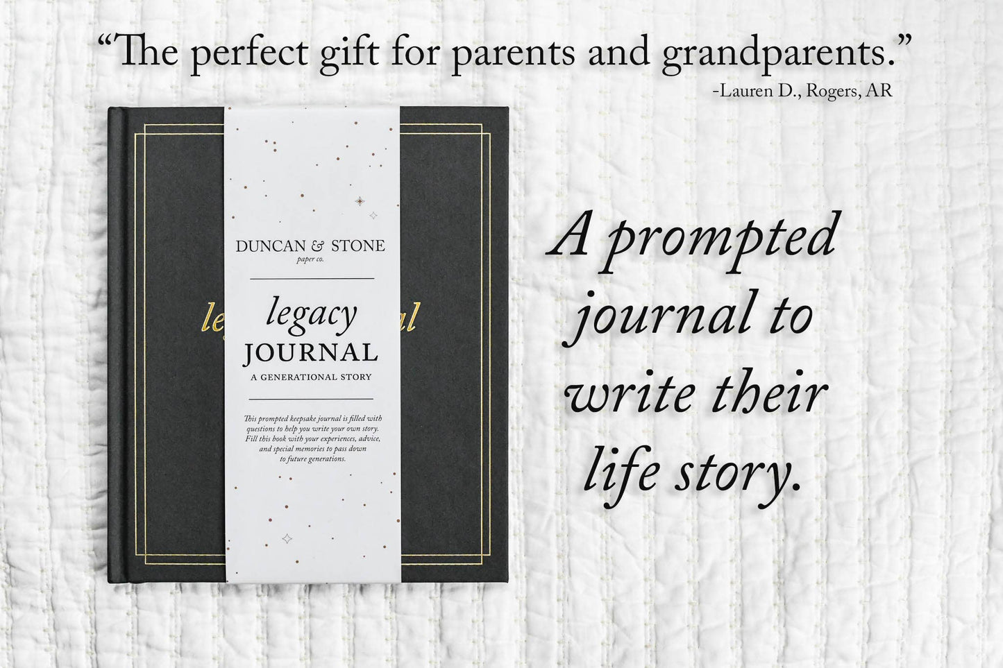 Duncan & Stone Paper Co. - Legacy Journal: A Family Keepsake Book | Christmast Gift