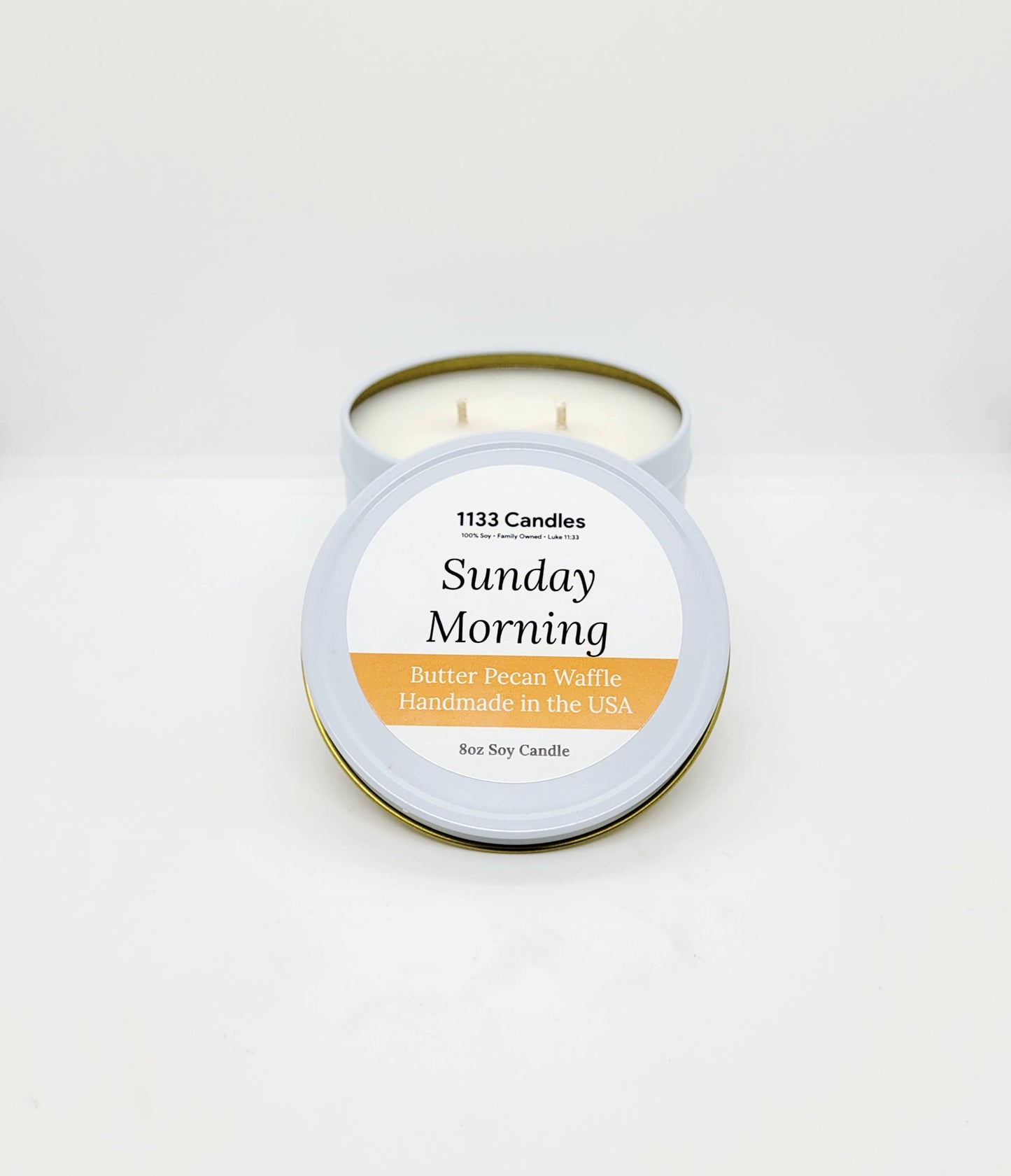 1133 Candles - 8oz Fall Candle | Butter Pecan Waffle | Sunday Morning