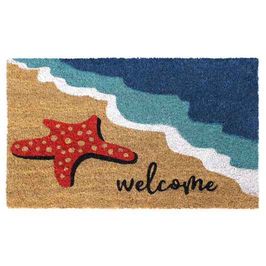 RugSmith - RugSmith Multi Tufted Starfish Welcome Doormat, 18" x 30"