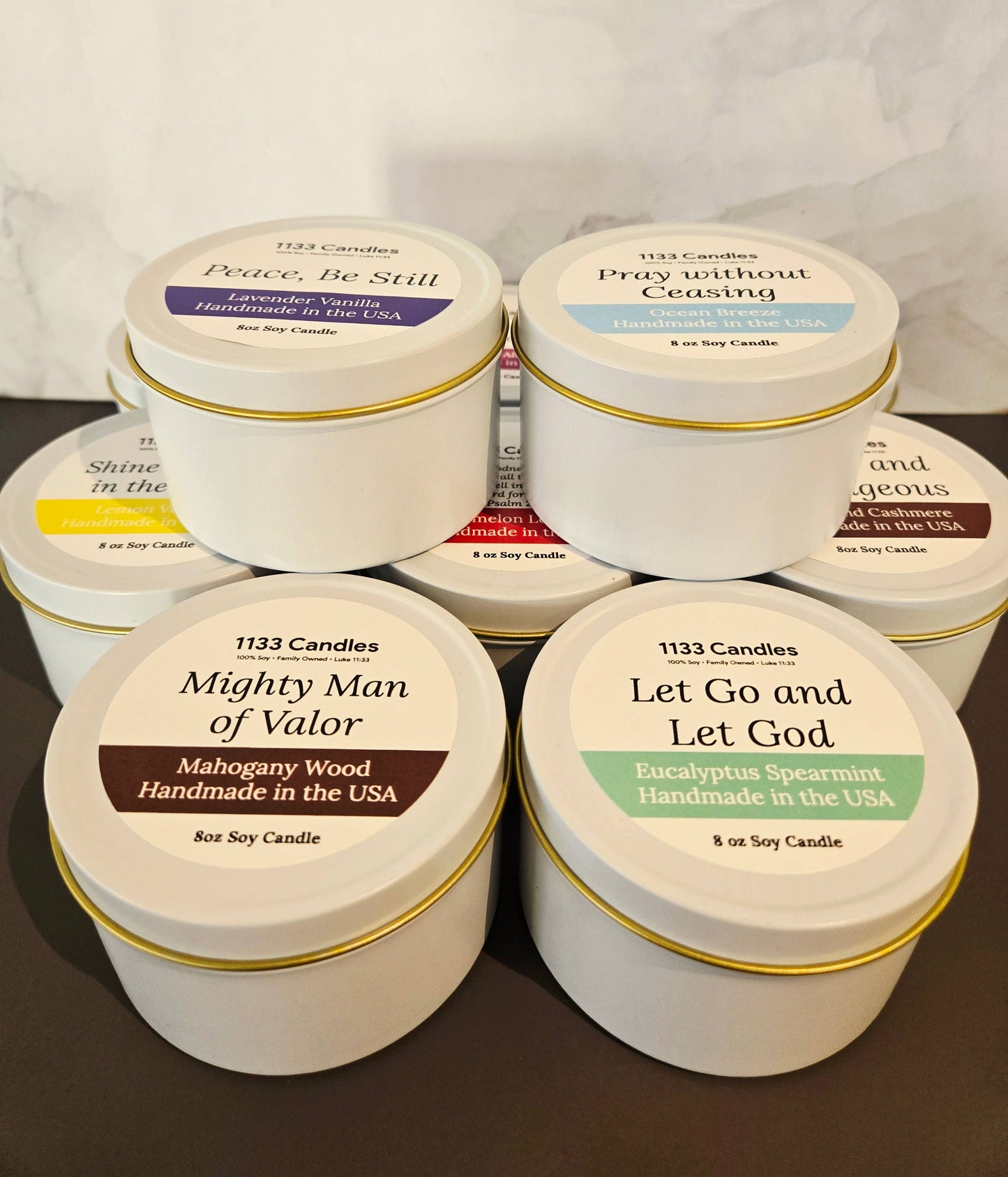 1133 Candles - Soy Candle Bundle of 10 | Faith Based | Made in USA