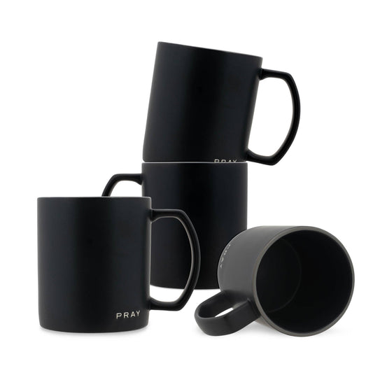 EAST AVENUE - Black Ceramic Mugs Pray