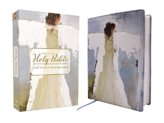 HarperCollins Christian Publishing - Amplified Bible Anne Neilson Angel Art Leathersoft Blue