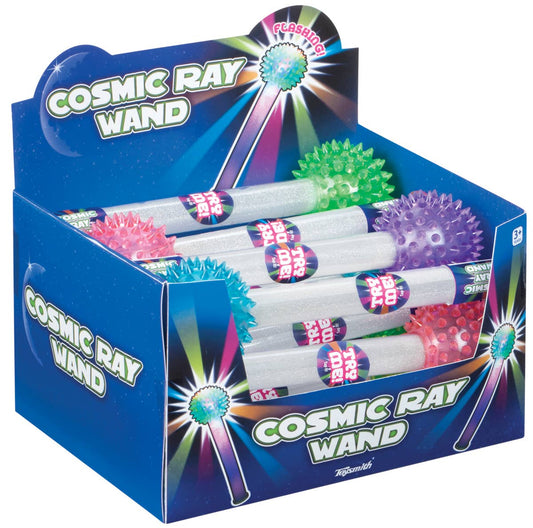 Toysmith - Cosmic Ray Wand, Flashing Squeezy Spikey Party Toy