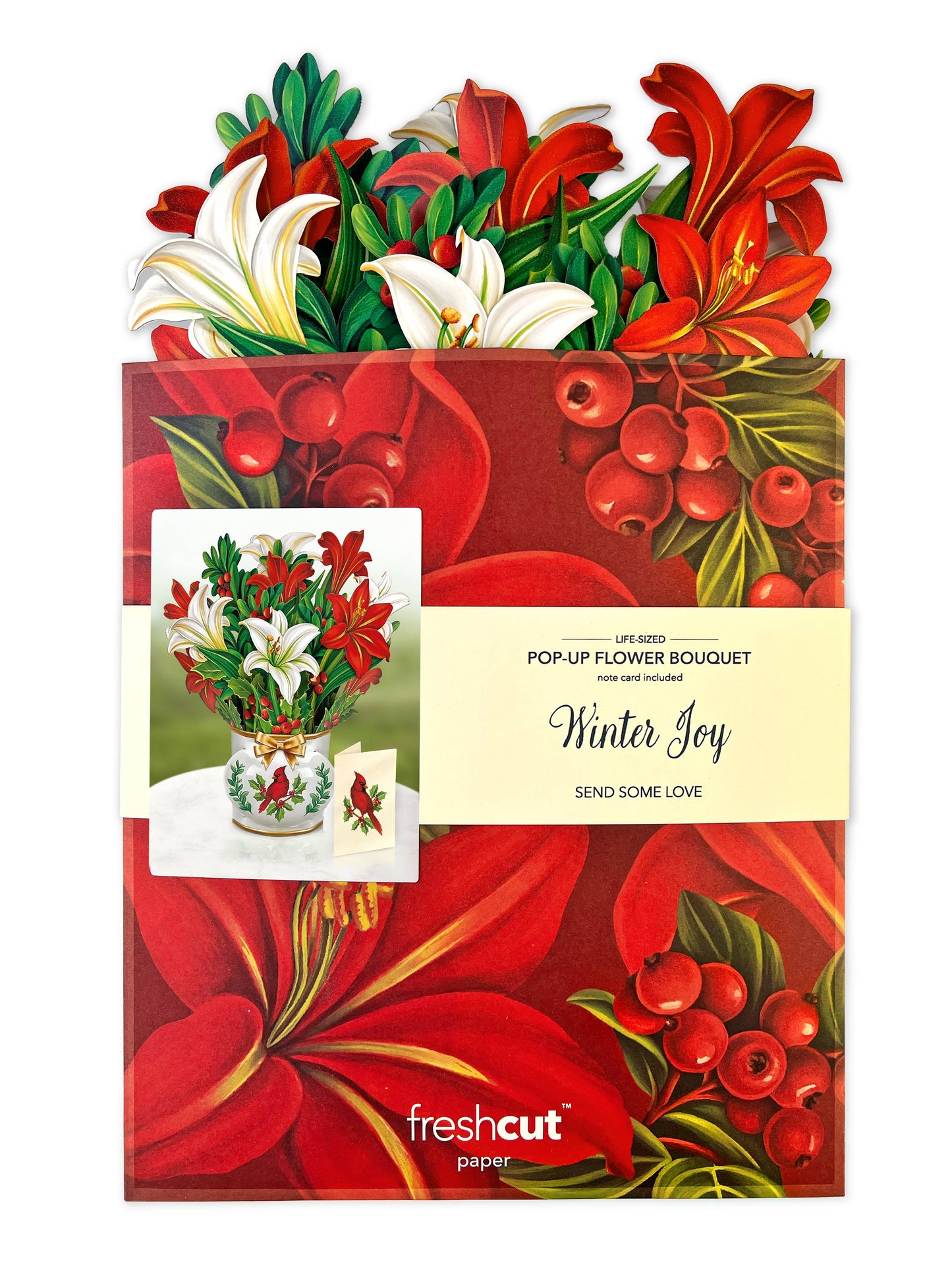 FreshCut Paper LLC - Winter Joy (8 Pop up holiday Greeting Card)