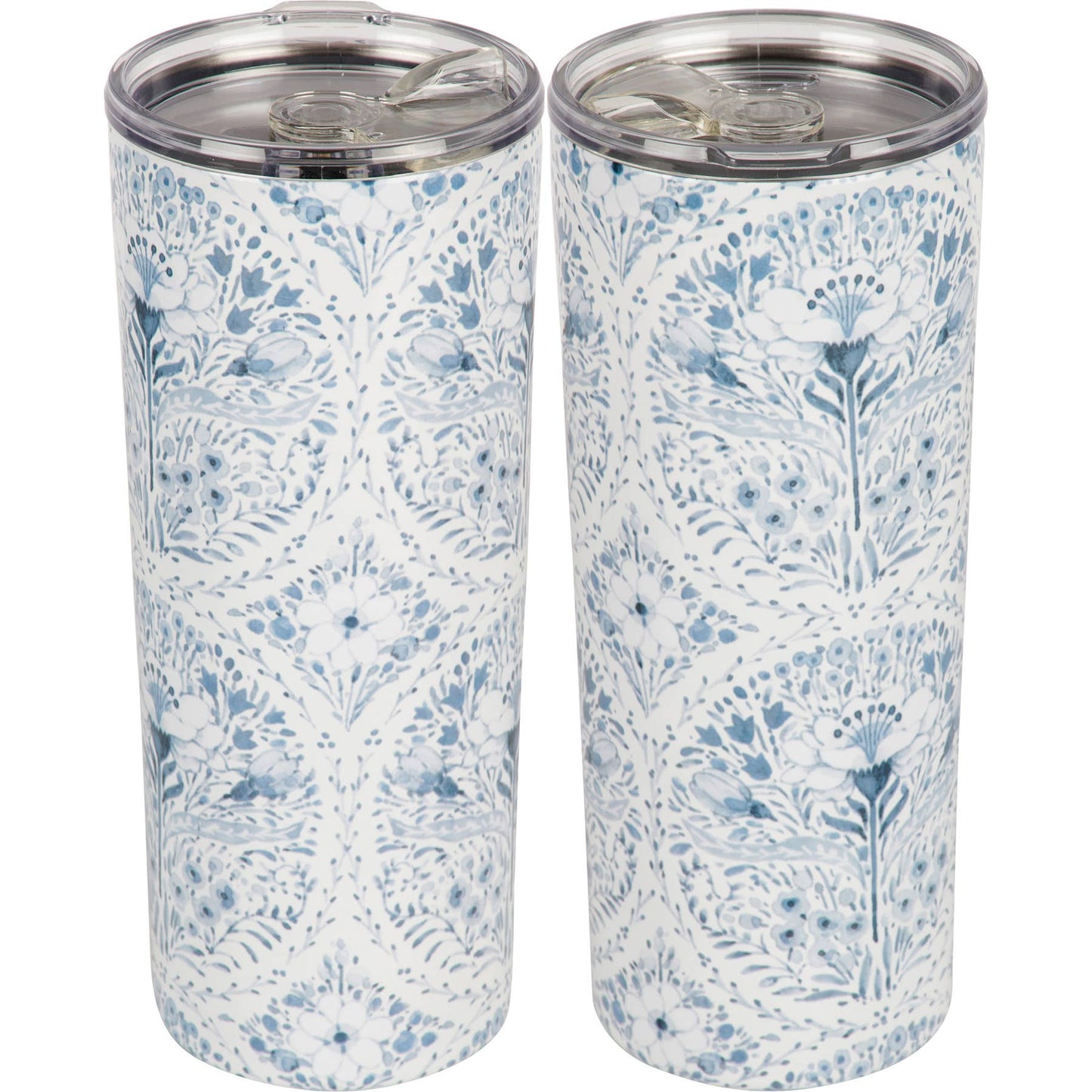 Primitives by Kathy - Indigo Floral Coffee Tumbler
