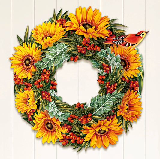 FreshCut Paper LLC - Harvest Wreath (6 Pop-up Fall Greeting Cards)