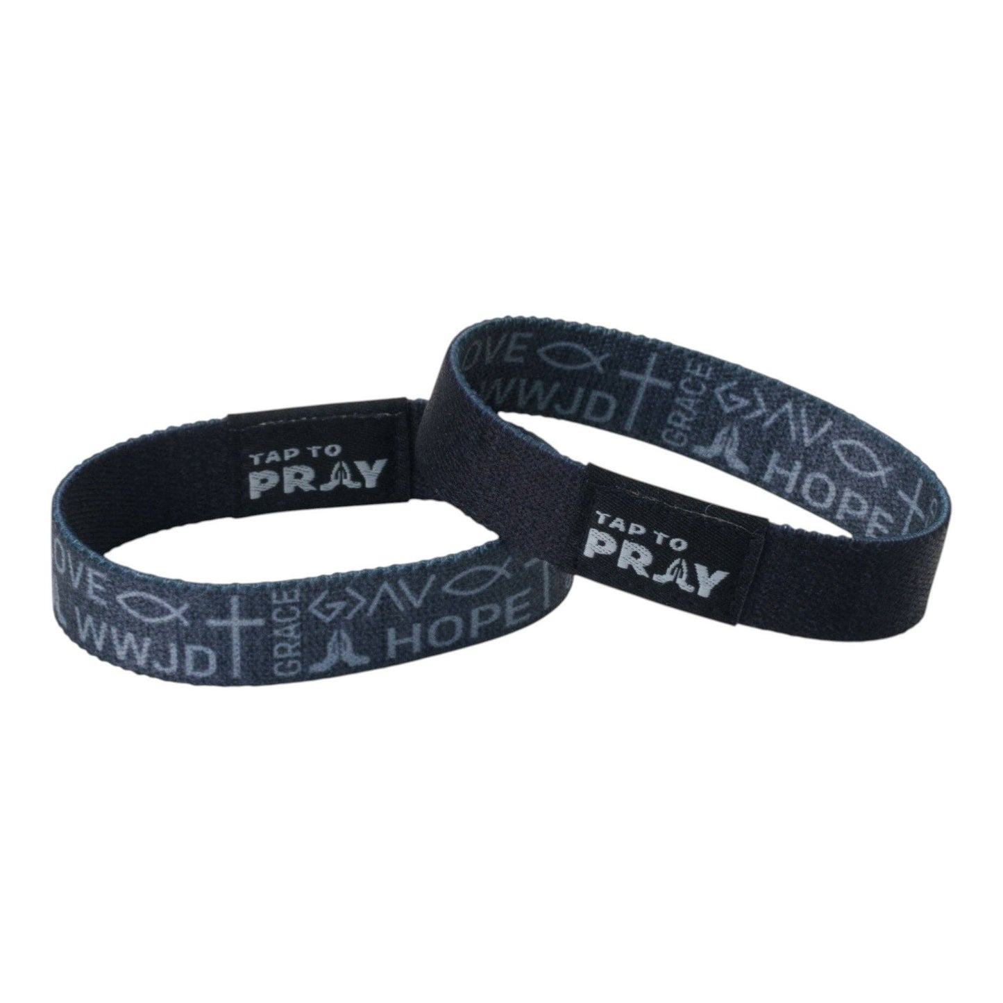 Versible - Tap To Pray® Wristband – Symbols of Faith - Grey