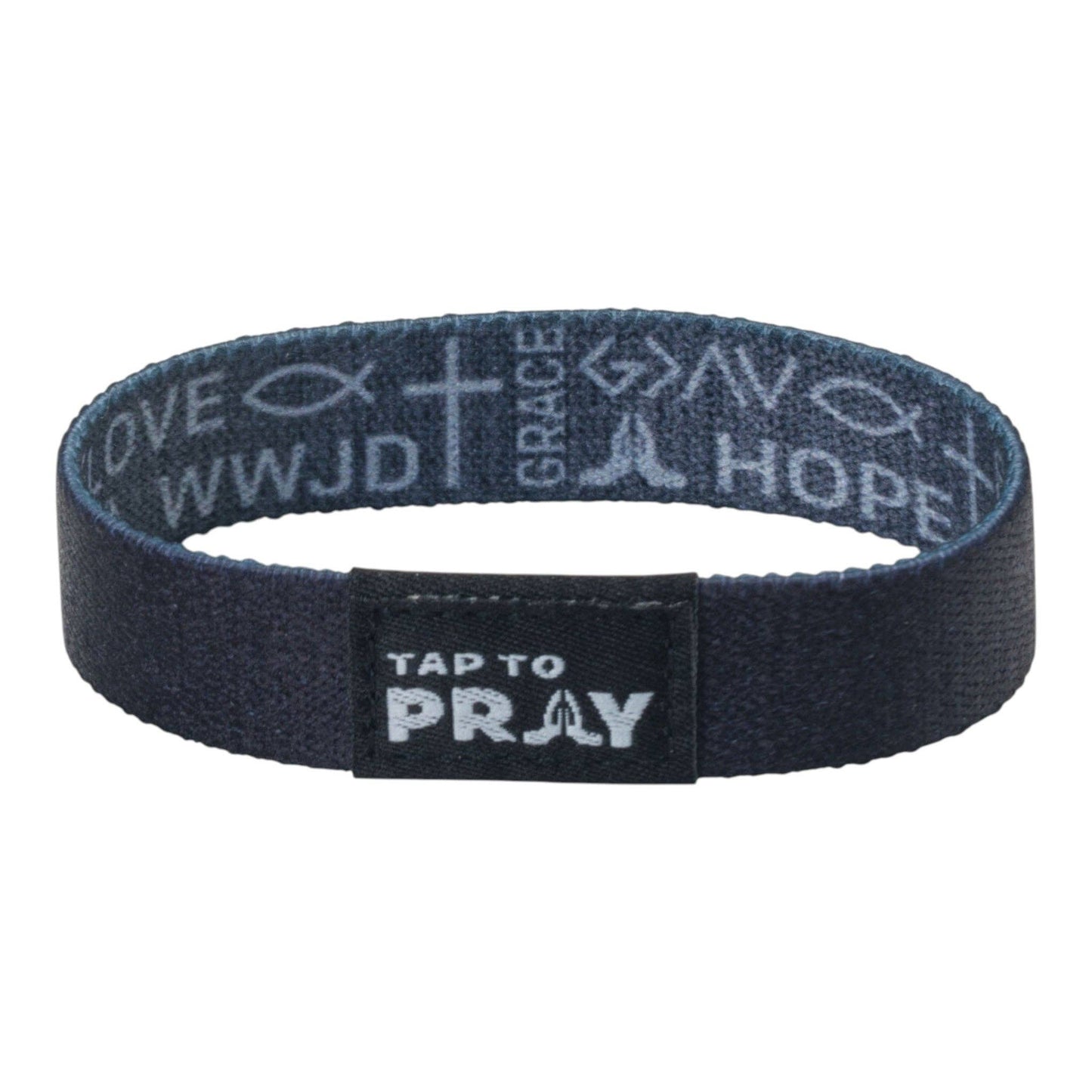 Versible - Tap To Pray® Wristband – Symbols of Faith - Grey