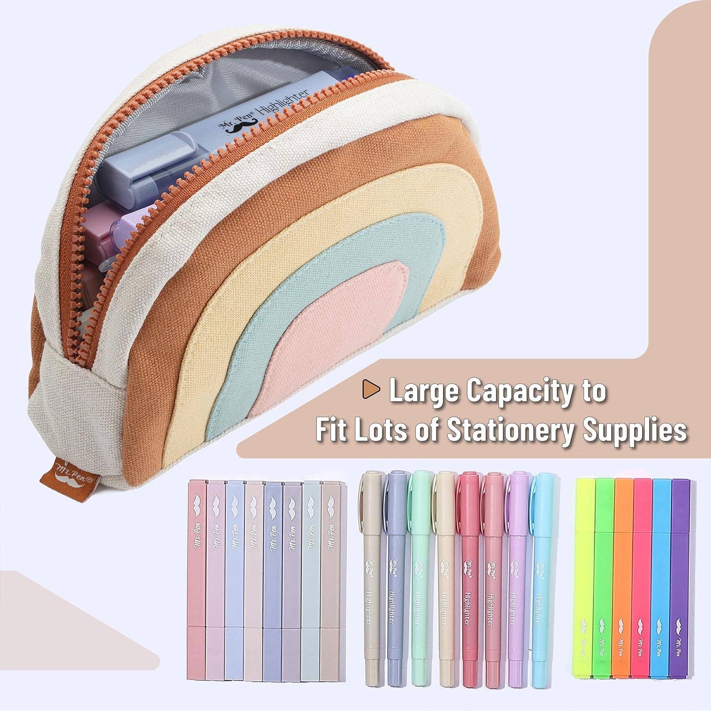 Mr. Pen - Mr. Pen Boho Pencil Case - Stylish & Functional