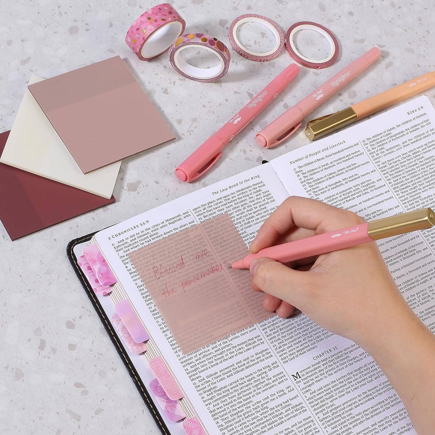 Mr. Pen - Mr. Pen Pink Bible Journaling Kit