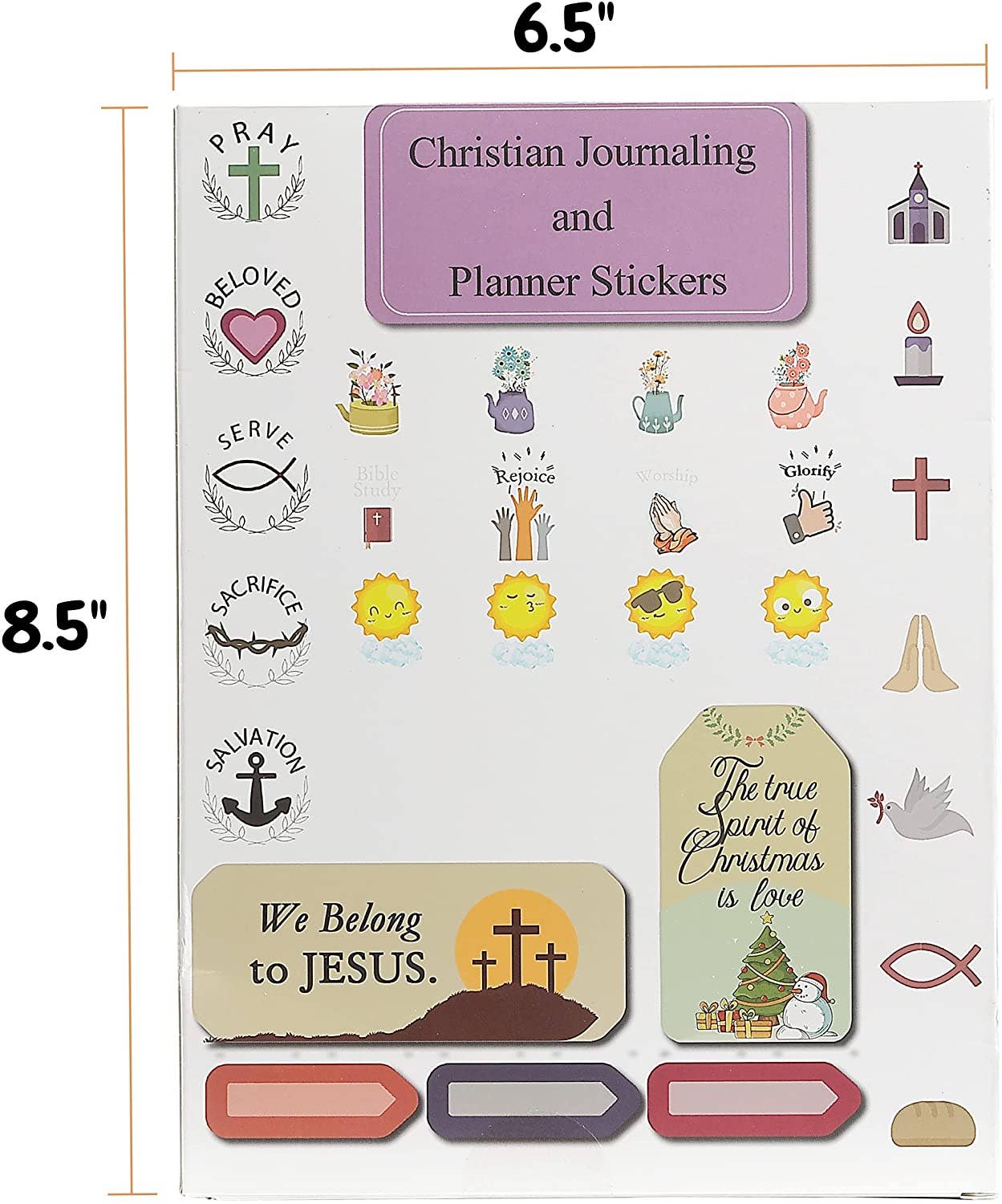 Mr. Pen - Mr. Pen Christian Journaling Stickers - 31 Sheets