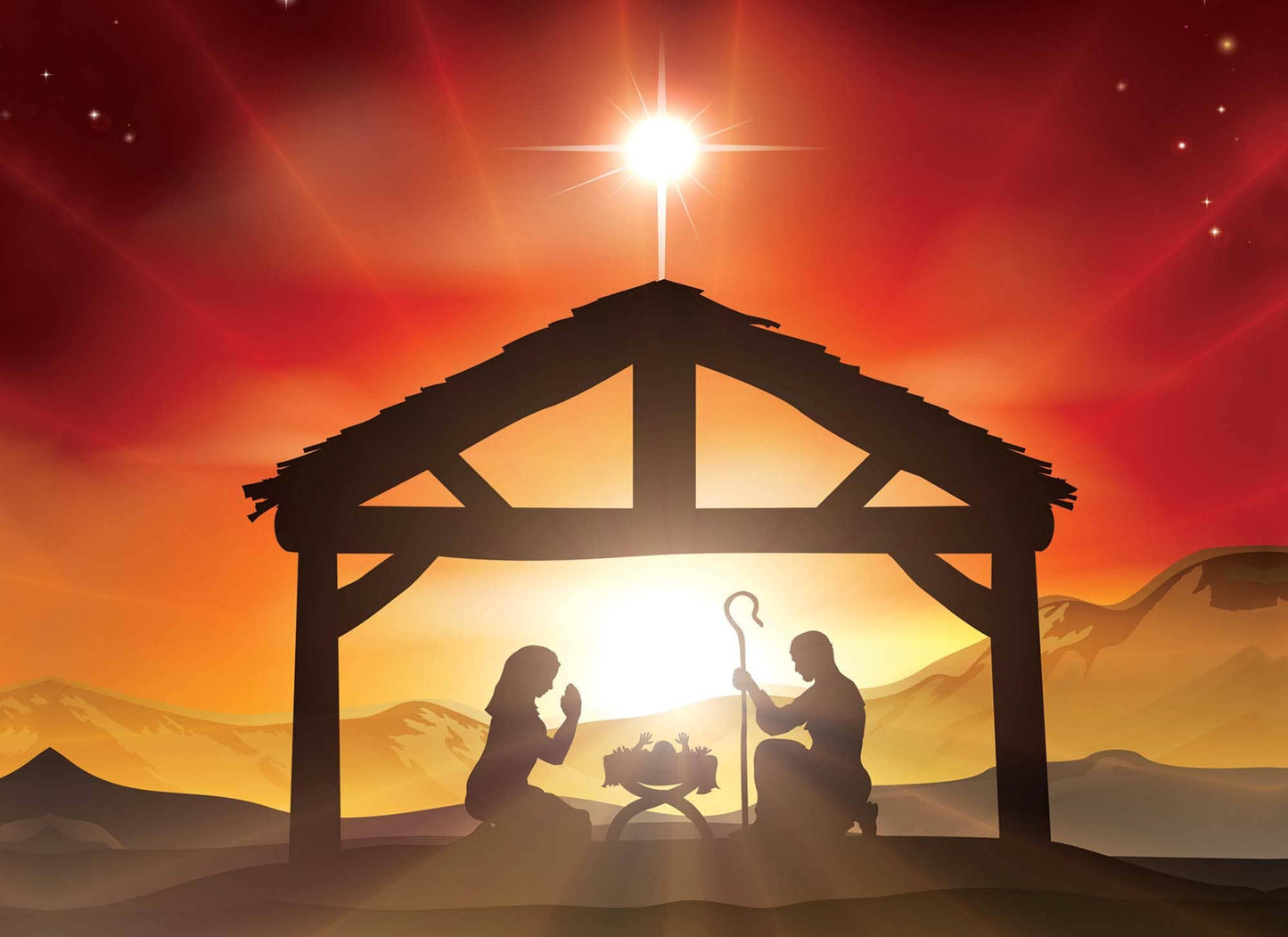 Crown Point Graphics - Religious Boxed Christmas Cards, Nativity, 12 Cards