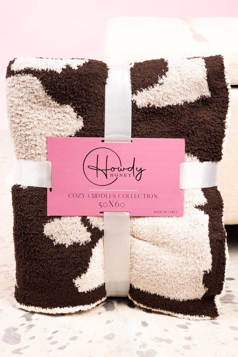 COZY CUDDLES BROWNIE COW BLANKET