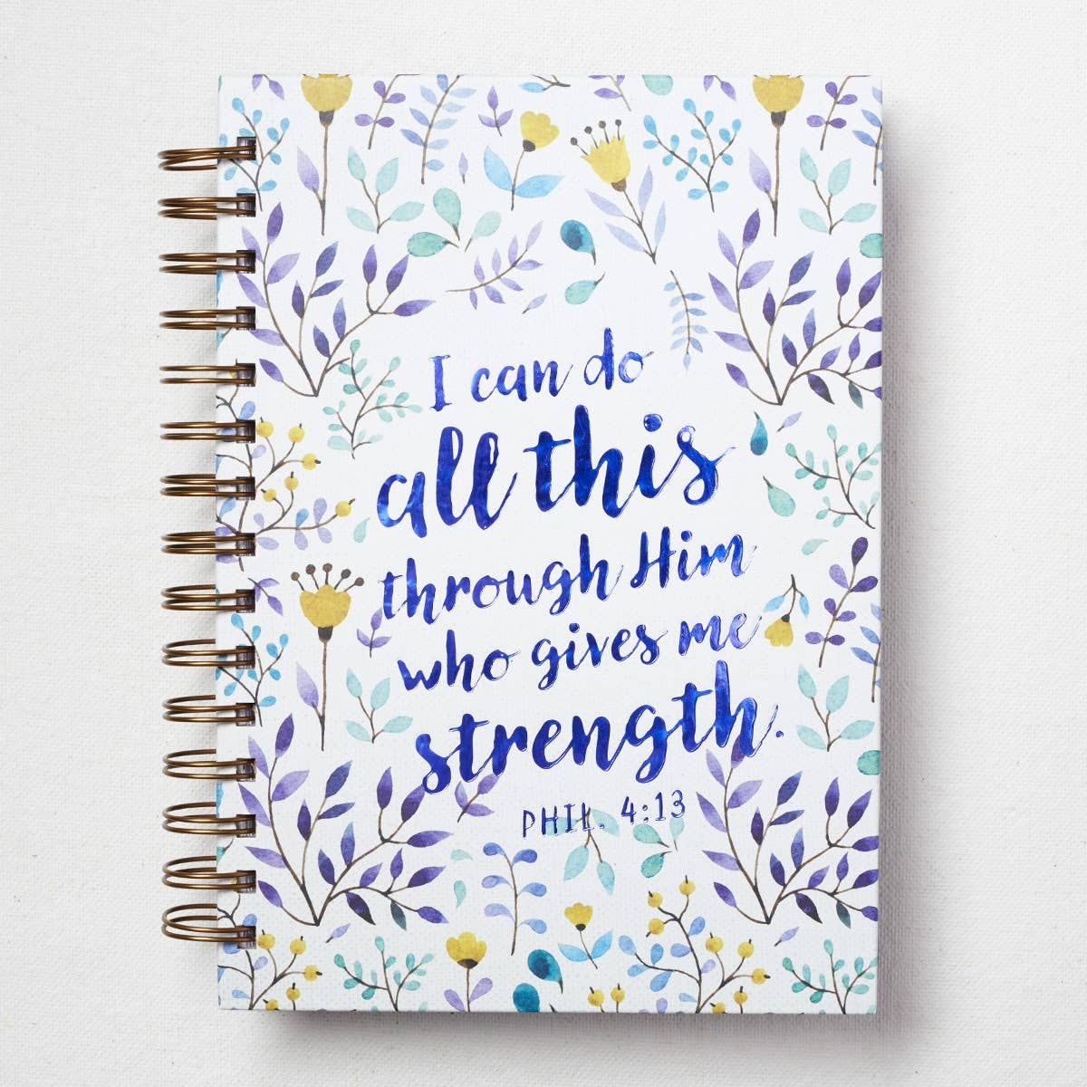 Christian Art Gifts - I Can Do All This Large Wirebound Hardcover Journal - Philip