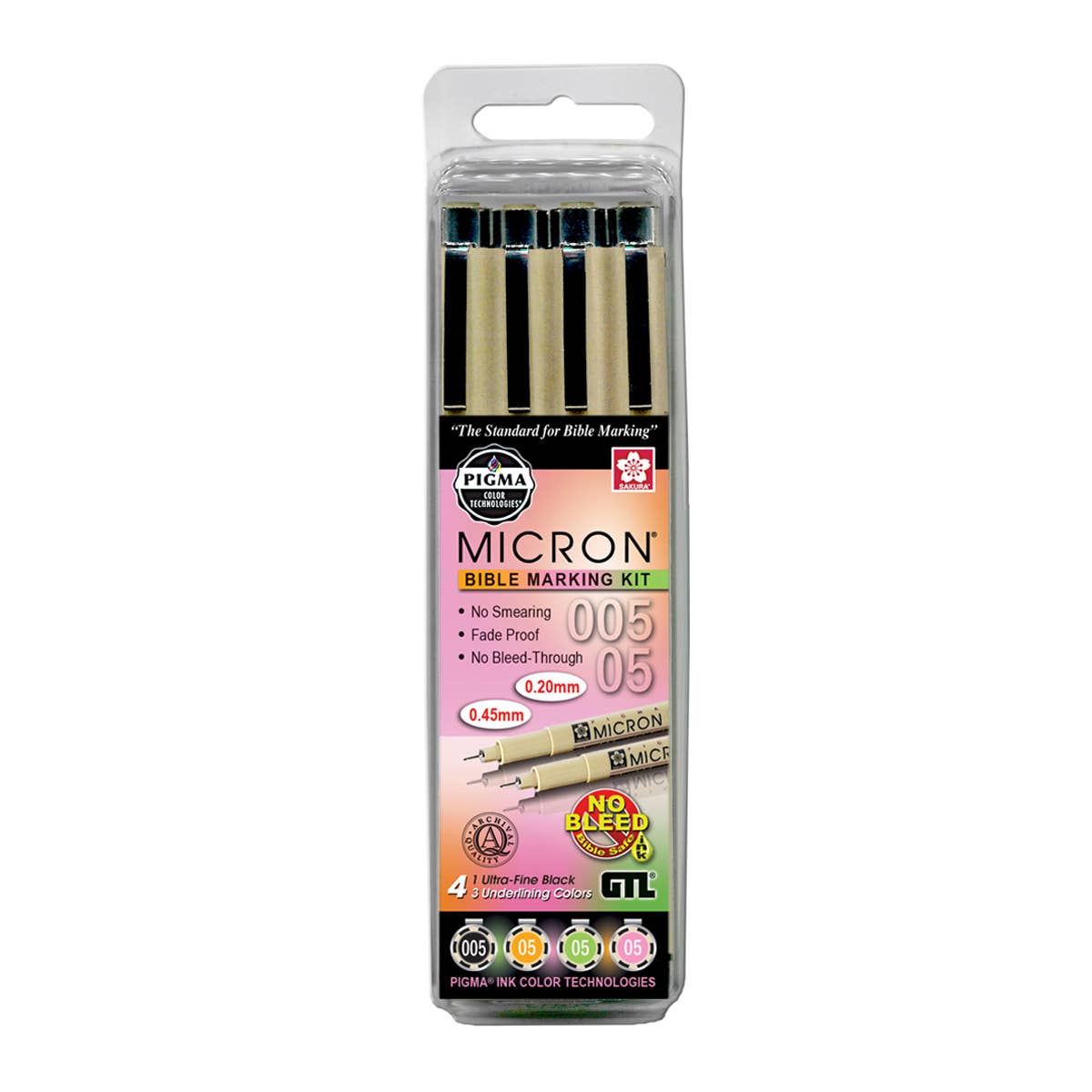 G.T. Luscombe Company, Inc. - Less Than PQ - Micron 4 Pack Bible Kit Display