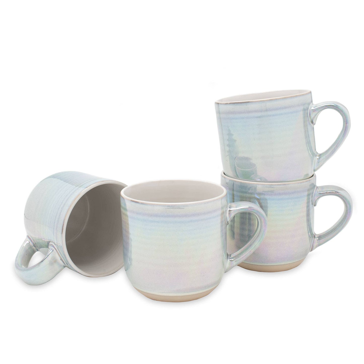 EAST AVENUE - Mug 17oz Iridescent Ribbed White