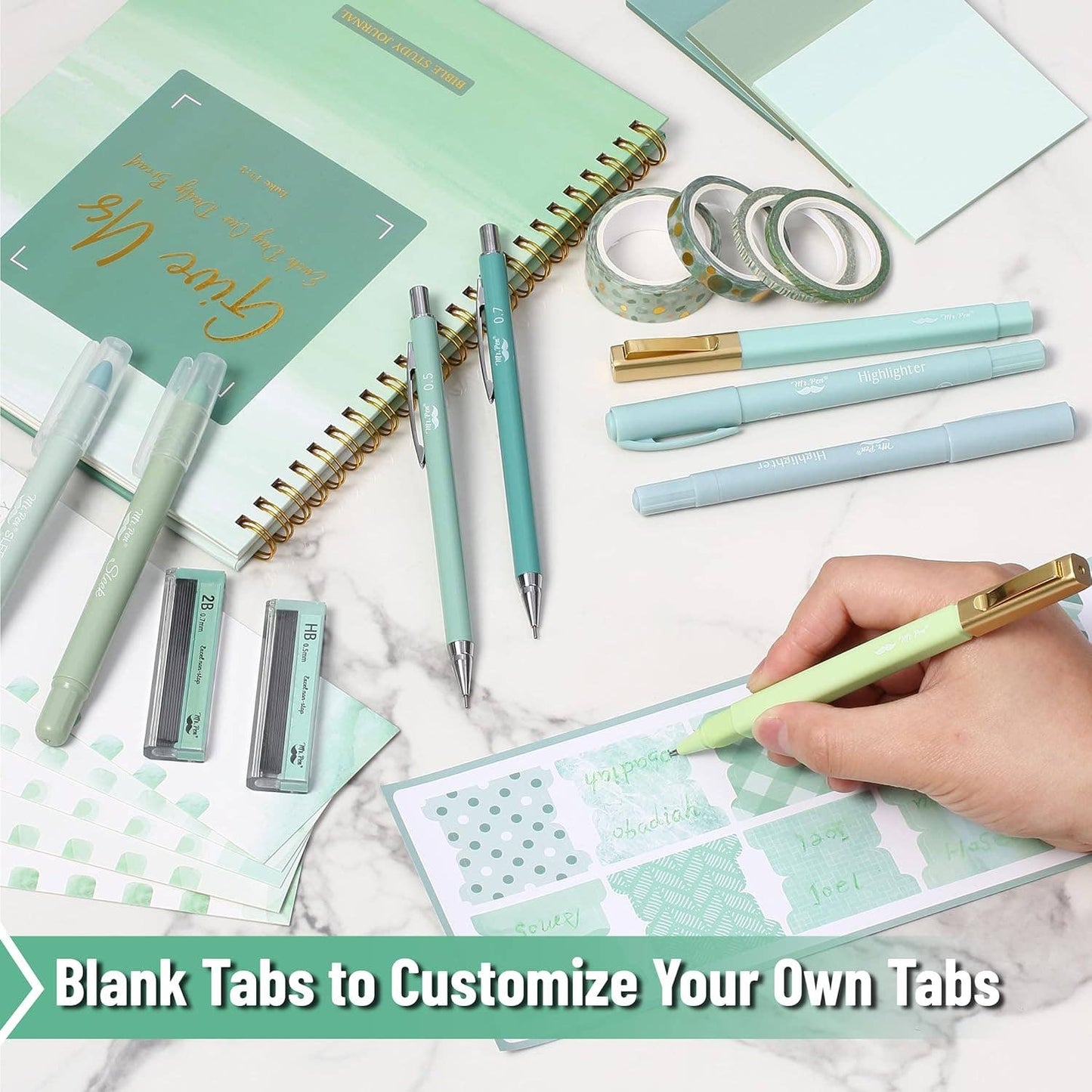 Mr. Pen - Mr. Pen- Bible Journaling Kit for Women, Forest Mist Color