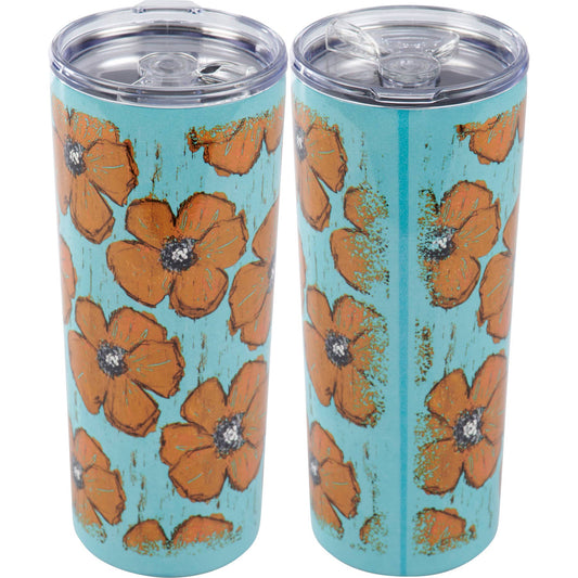 Primitives by Kathy - Floral Coffee Tumbler
