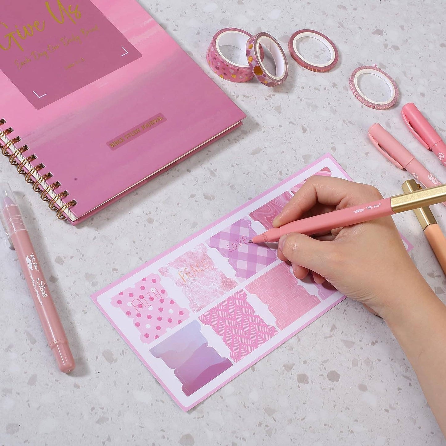 Mr. Pen - Mr. Pen Pink Bible Journaling Kit