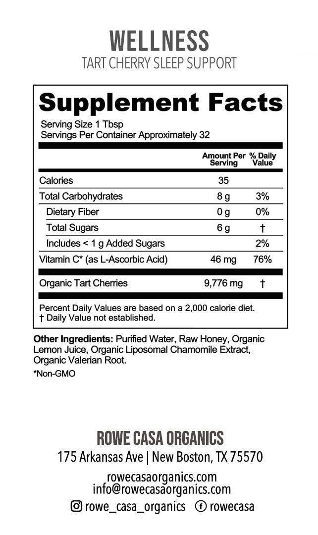 Rowe Casa Organics - TART CHERRY SLEEP SUPPORT | 16 Oz