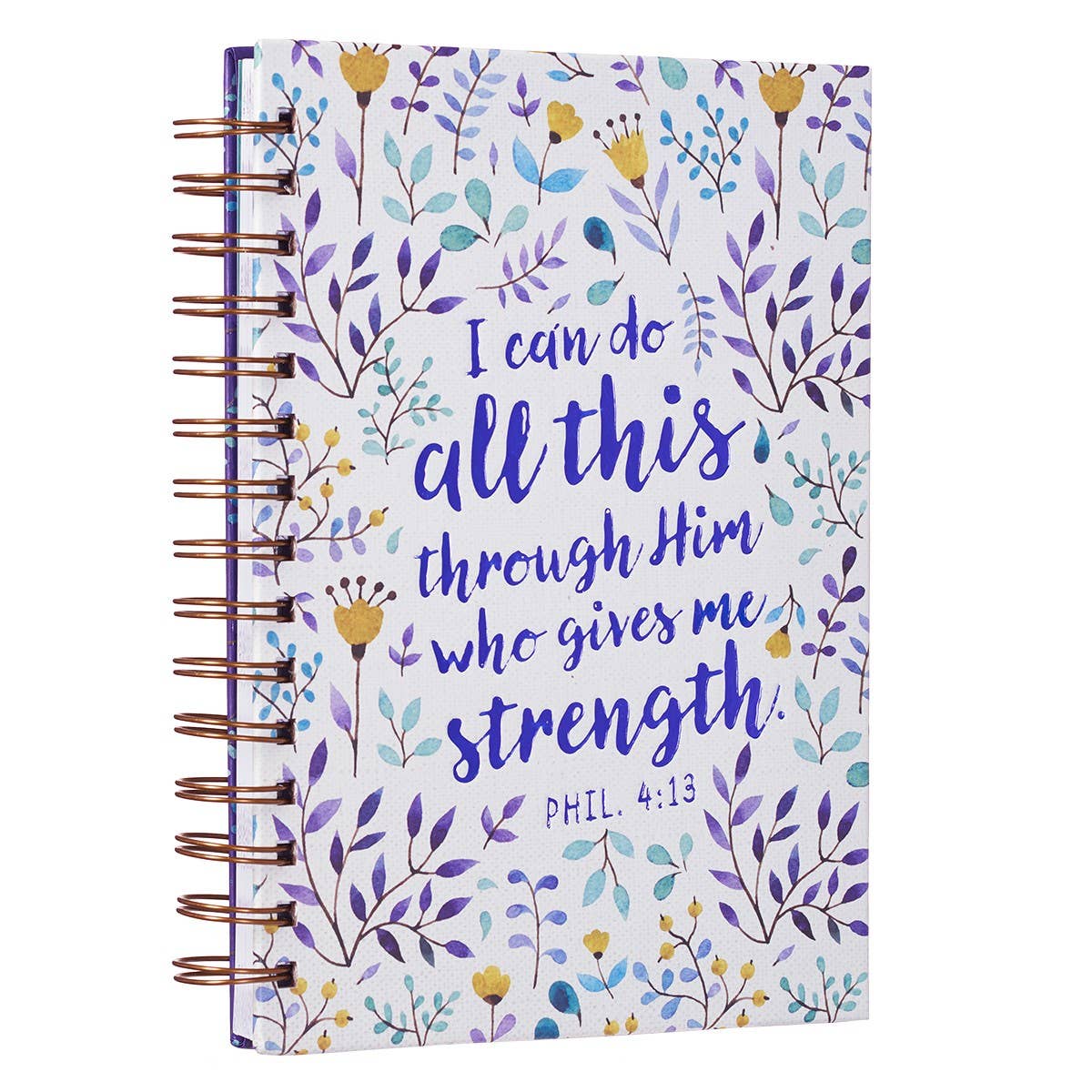 Christian Art Gifts - I Can Do All This Large Wirebound Hardcover Journal - Philip