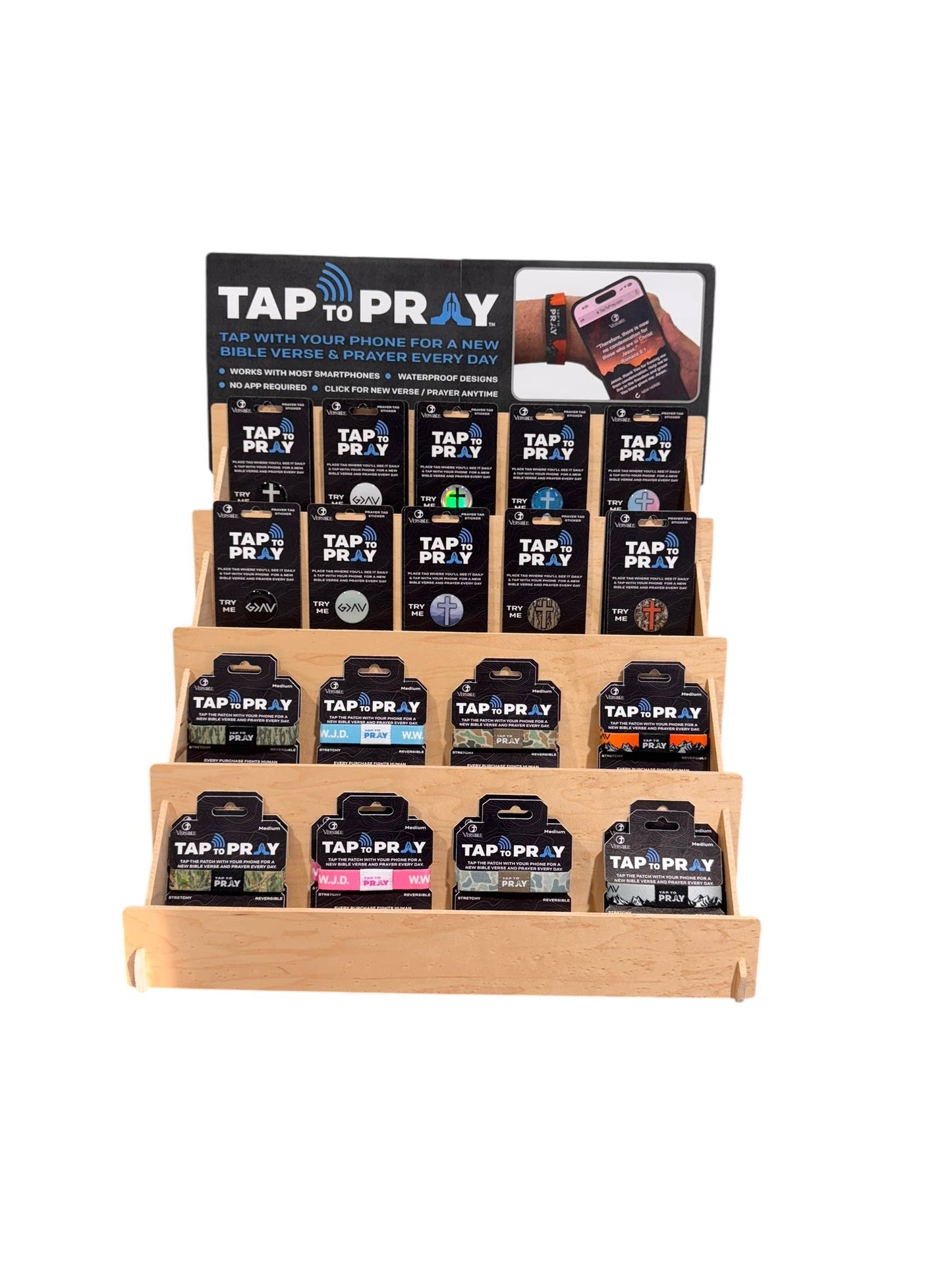 Versible - Tap To Pray™ Wristbands - Forest & Tree Bark Camo