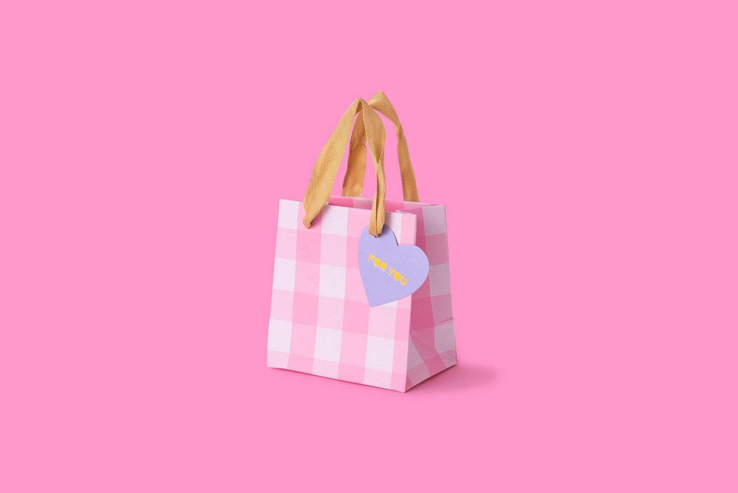 Taylor Elliott Designs - Gift Bags - Pink Gingham - Assorted Sizes to Choose From