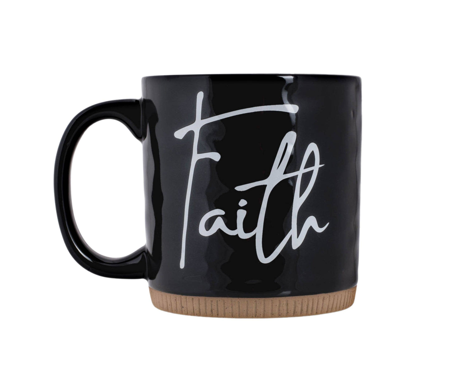 EAST AVENUE - Ceramic Mugs Faith Black Raw-Bottom