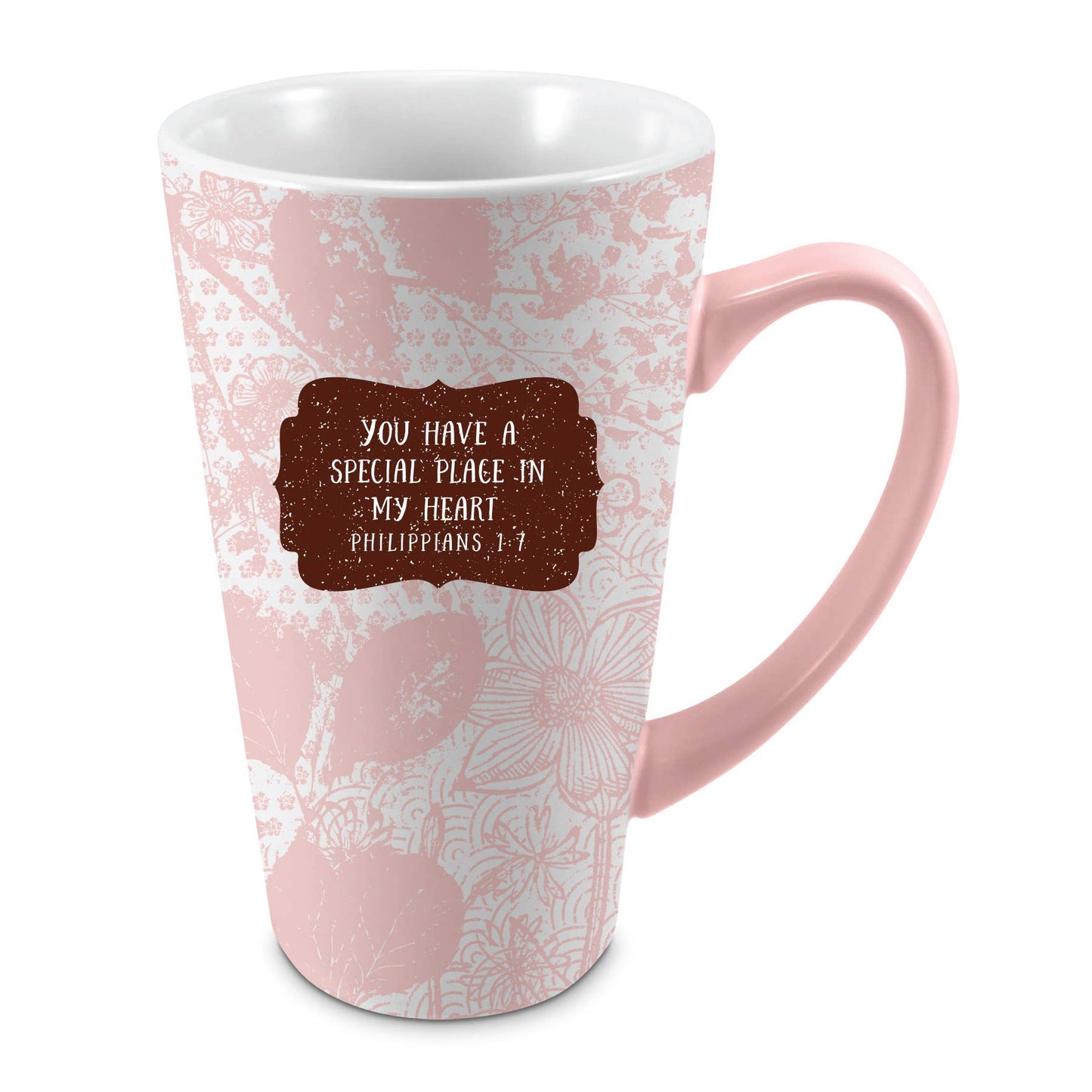 EAST AVENUE - Mug Latte Pretty Prints Blush Ceramic