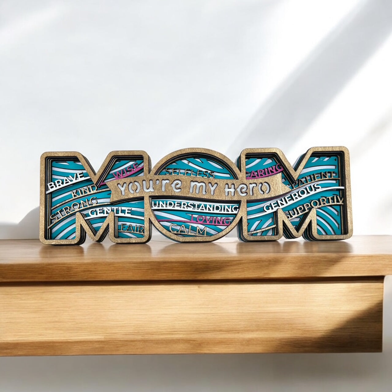 Created With Heart- WOODEN SHELF SITTER