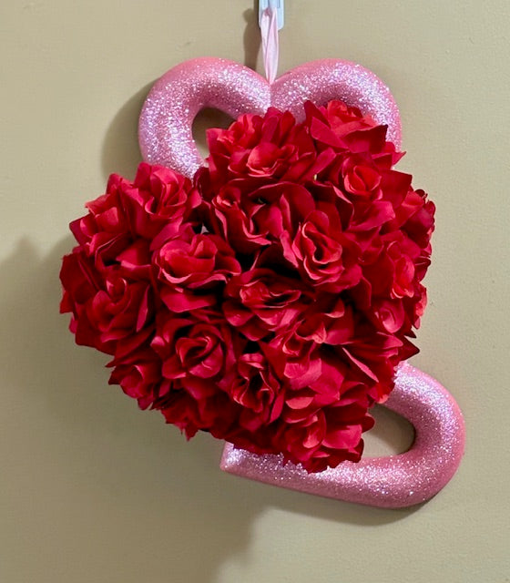 La Vie Queen Collective- double heart floral wreath