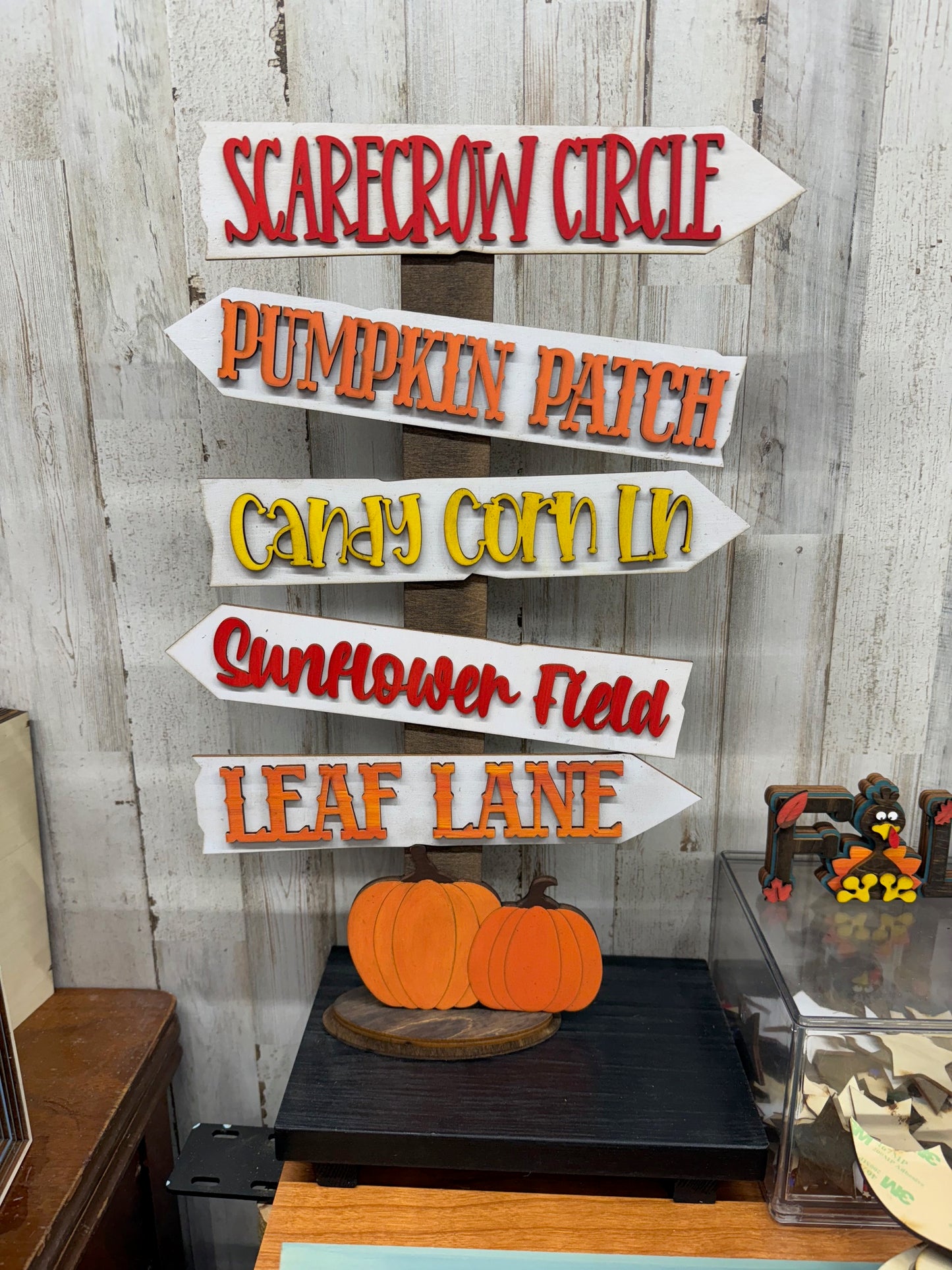 Fall Street Sign- Created With Heart