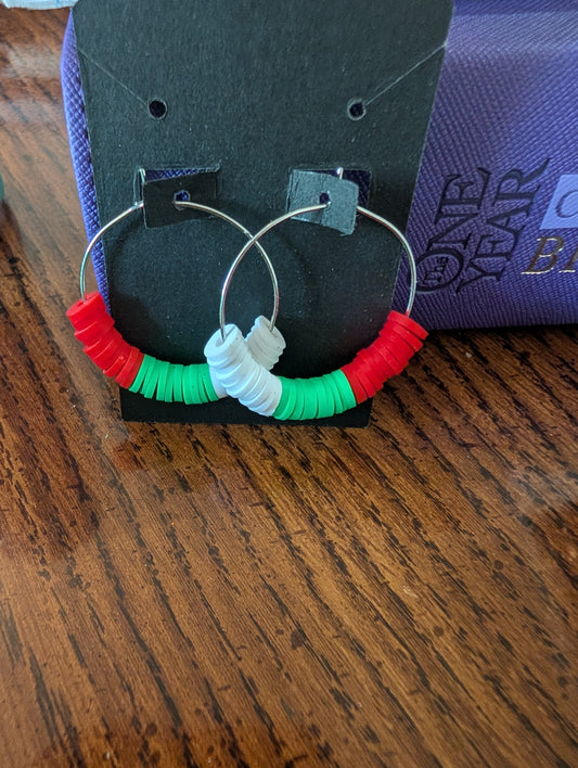 Christmas Hoop Earrings
