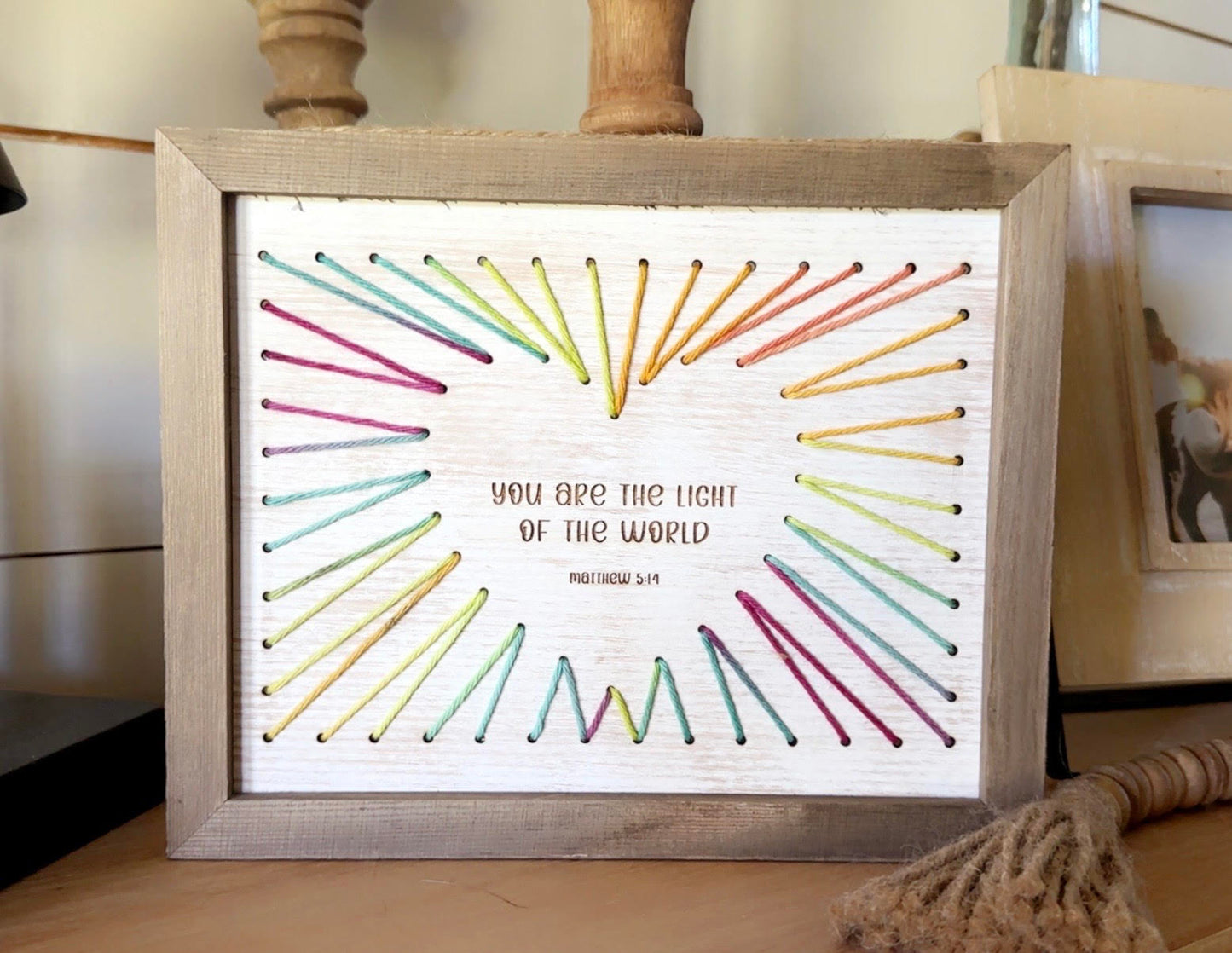 Yarn Art- This Little Light of Mine