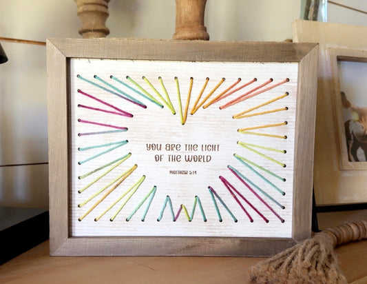 Yarn Art- This Little Light of Mine