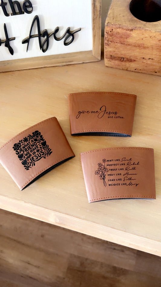 Leather Coffee Sleeves