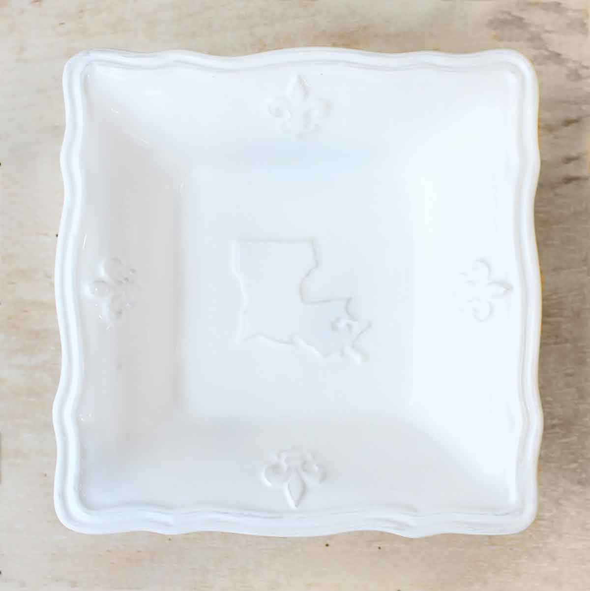 The Royal Standard - Louisiana Tidbit Dish   White   4.5x1.5x4.5