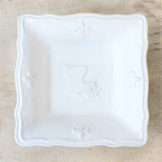 The Royal Standard - Louisiana Tidbit Dish   White   4.5x1.5x4.5