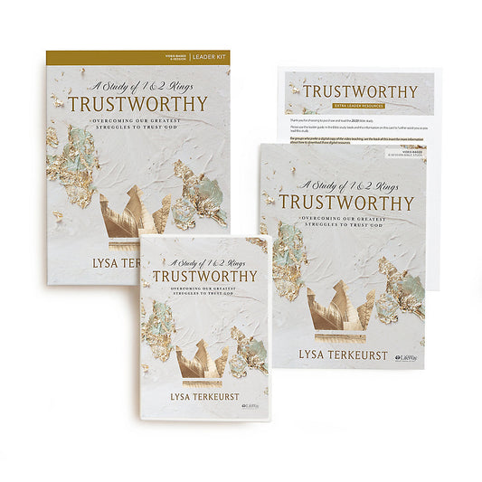 Trustworthy - Leader Kit Overcoming Our Greatest Struggles to Trust God Lysa TerKeurst (Not in Stock-Available to Order)